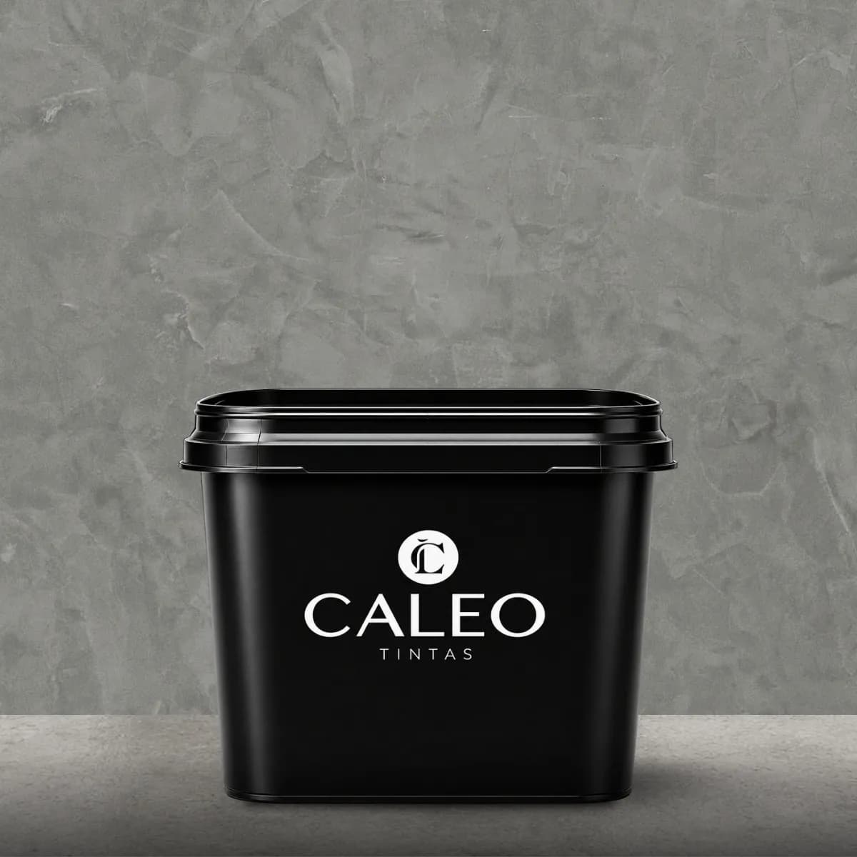 Balde de cimento queimado Caleo Tradicional na cor cinza puro para parede